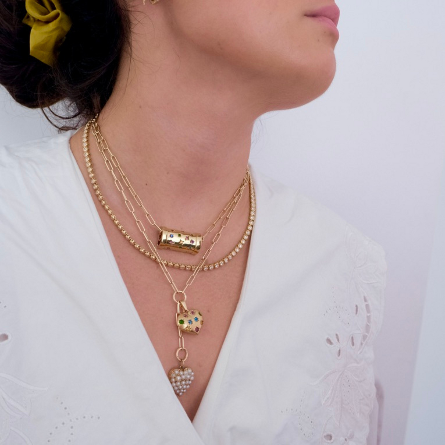 14k Rounded Paper Clip Chain