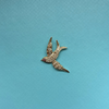 14k Seed Pearl + Ruby Swallow Pendant
