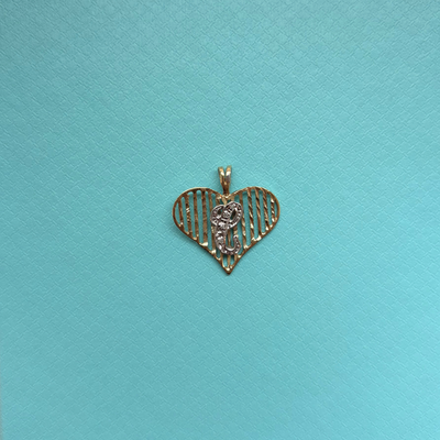 14k + Diamond Initial C/e Charm