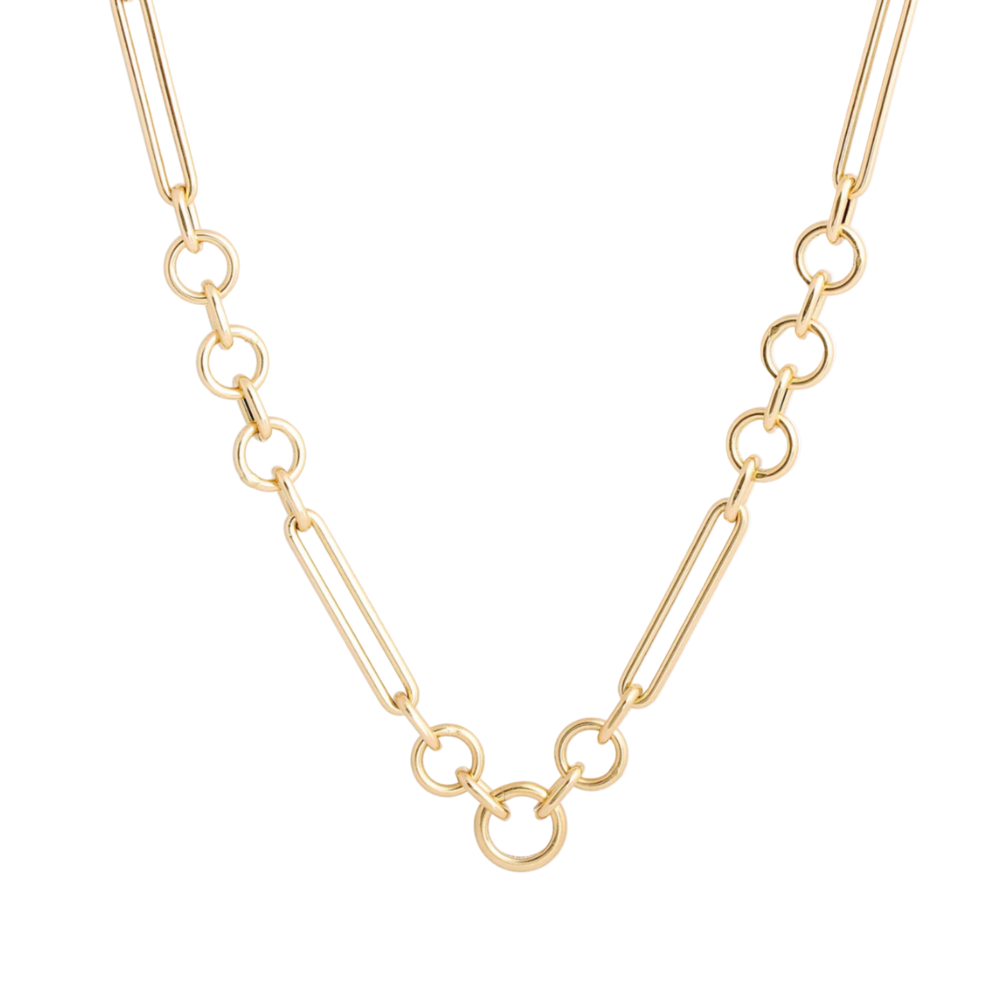 14k Mixed Link Chain w/ Charm Holder