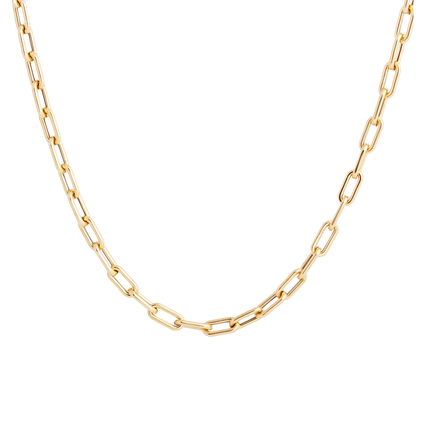 14k Rounded Paper Clip Chain