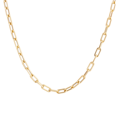 14k Rounded Paper Clip Chain