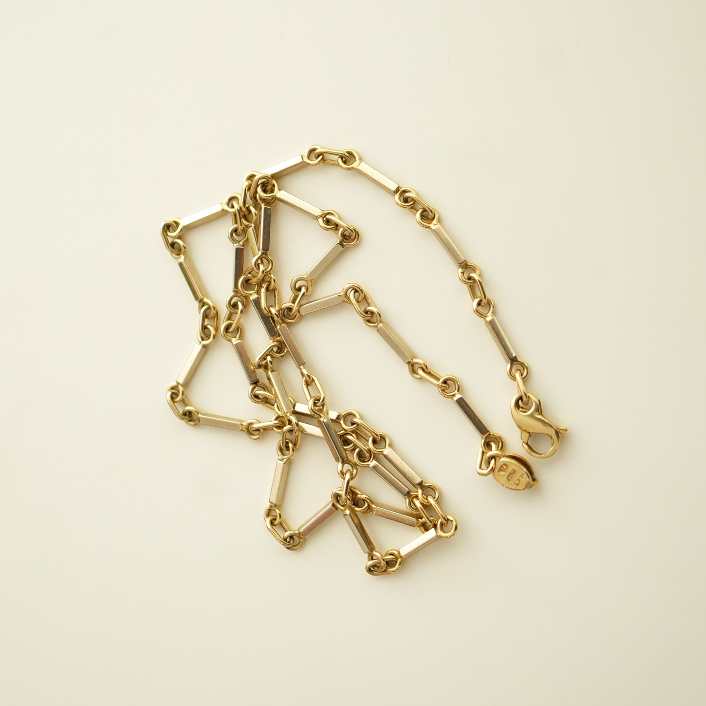 14k Solid Bar Link Chain