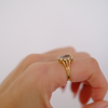 14K Gold Horse Shoe Ring w/ Diamonds