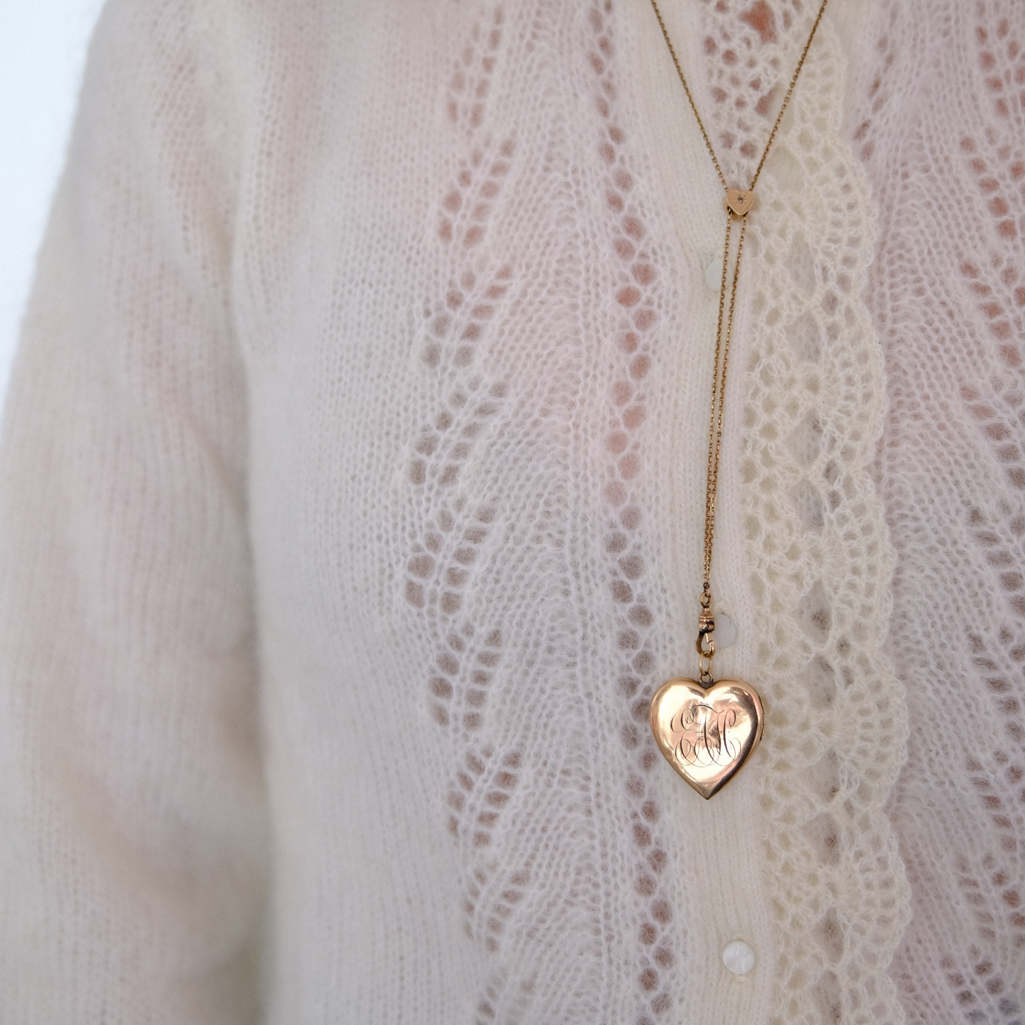 Pearl Heart Locket