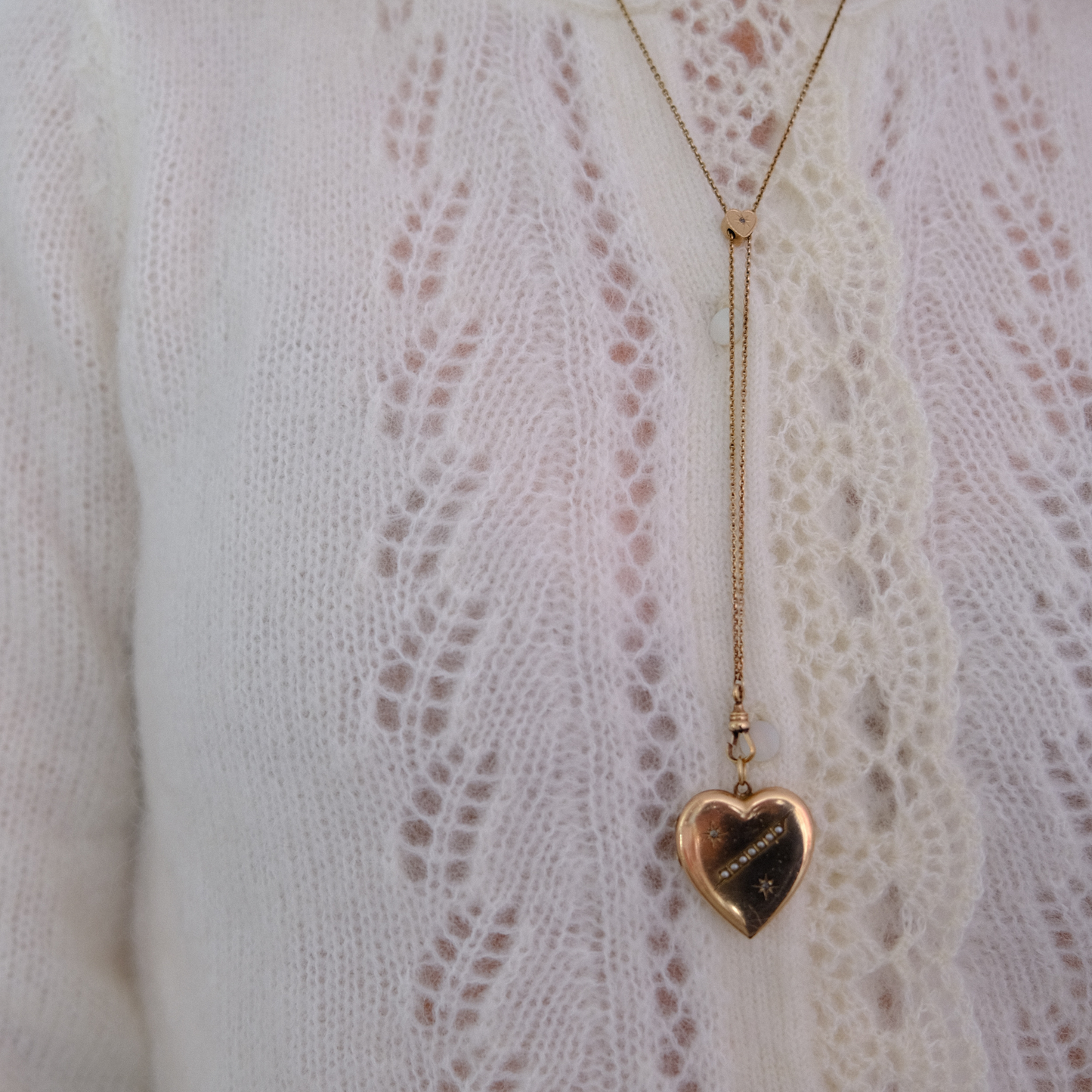 Pearl Heart Locket