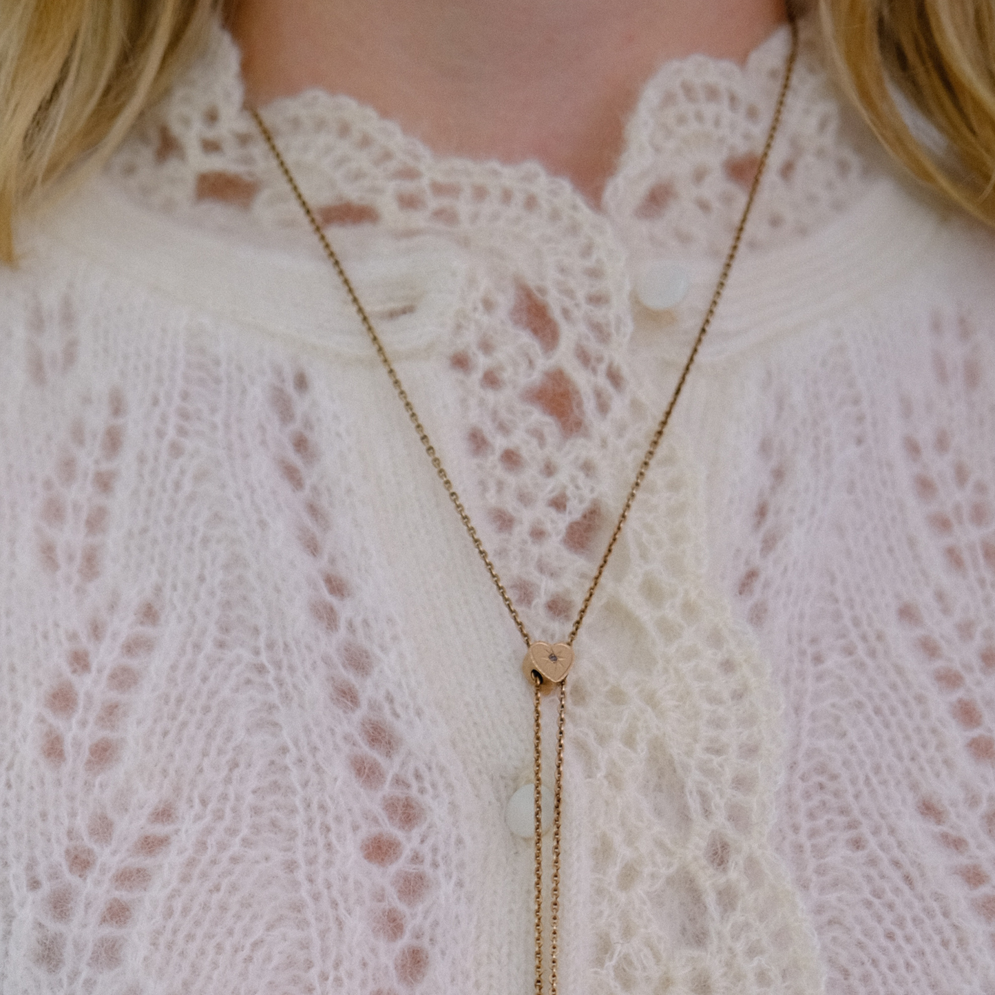 Bolo Chain w/ Heart Slider