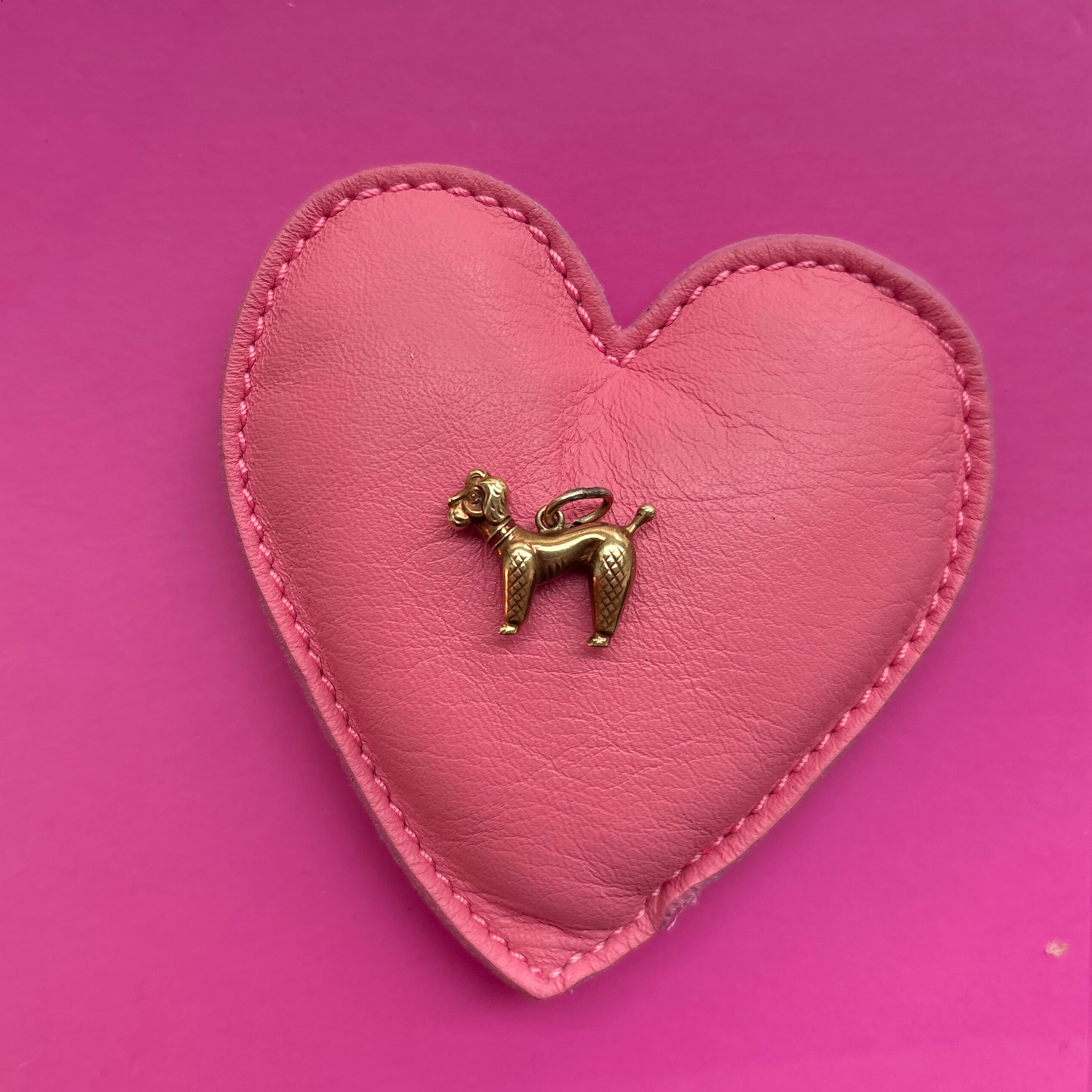 14k Poodle Charm