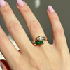 14k Emerald + Diamond Ring