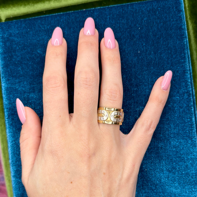 14k + Diamond Geometric Band