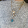 14k Seed Pearl Cluster Heart Charm