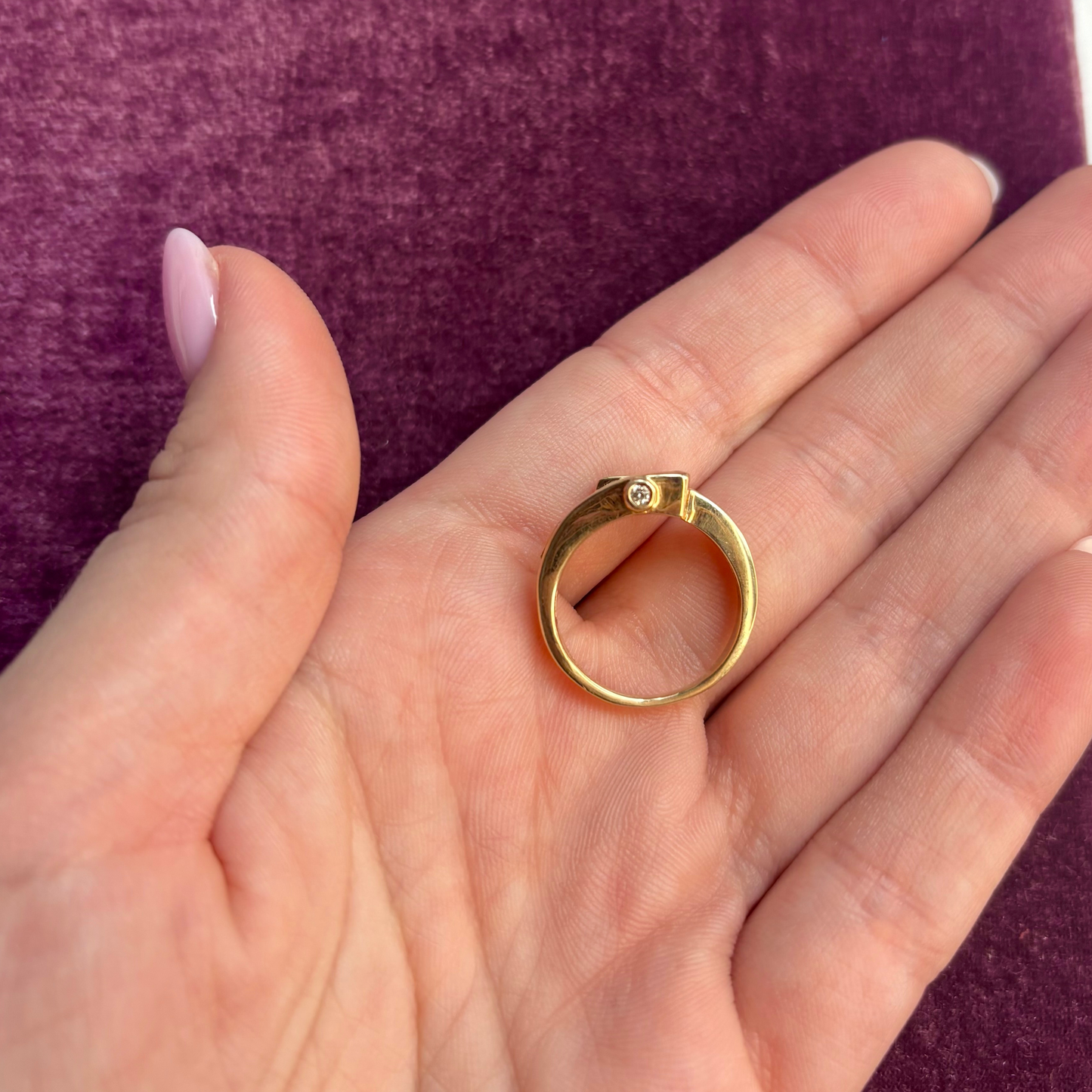 14k Emerald + Diamond Ring