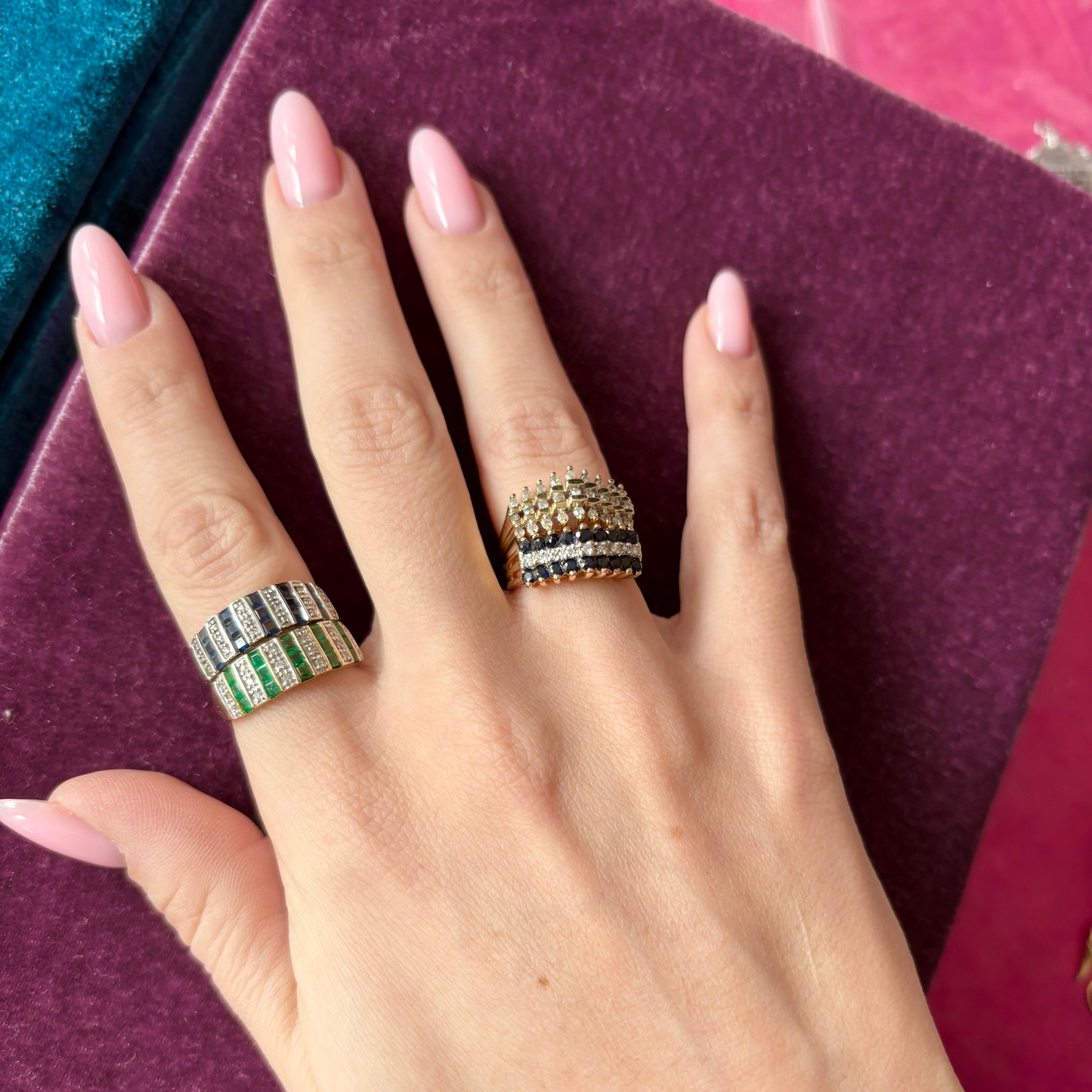 14k Diamond Pyramid Ring