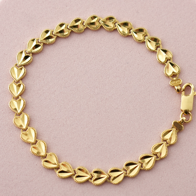 14k Heart Bracelet