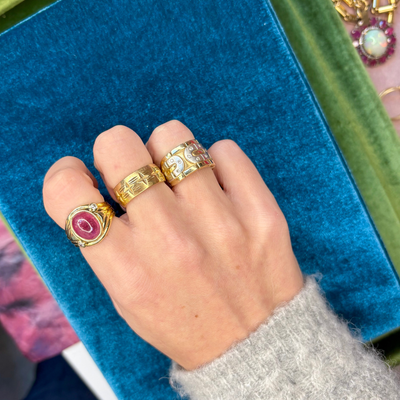 14k + Diamond Geometric Band