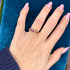14k Diamond + Ruby 5 Stone Ring