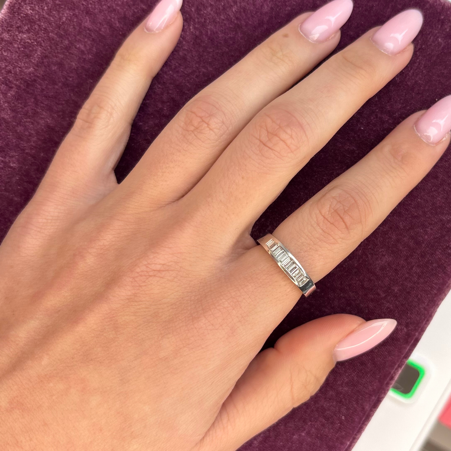 14k Diamond Baguette Ring