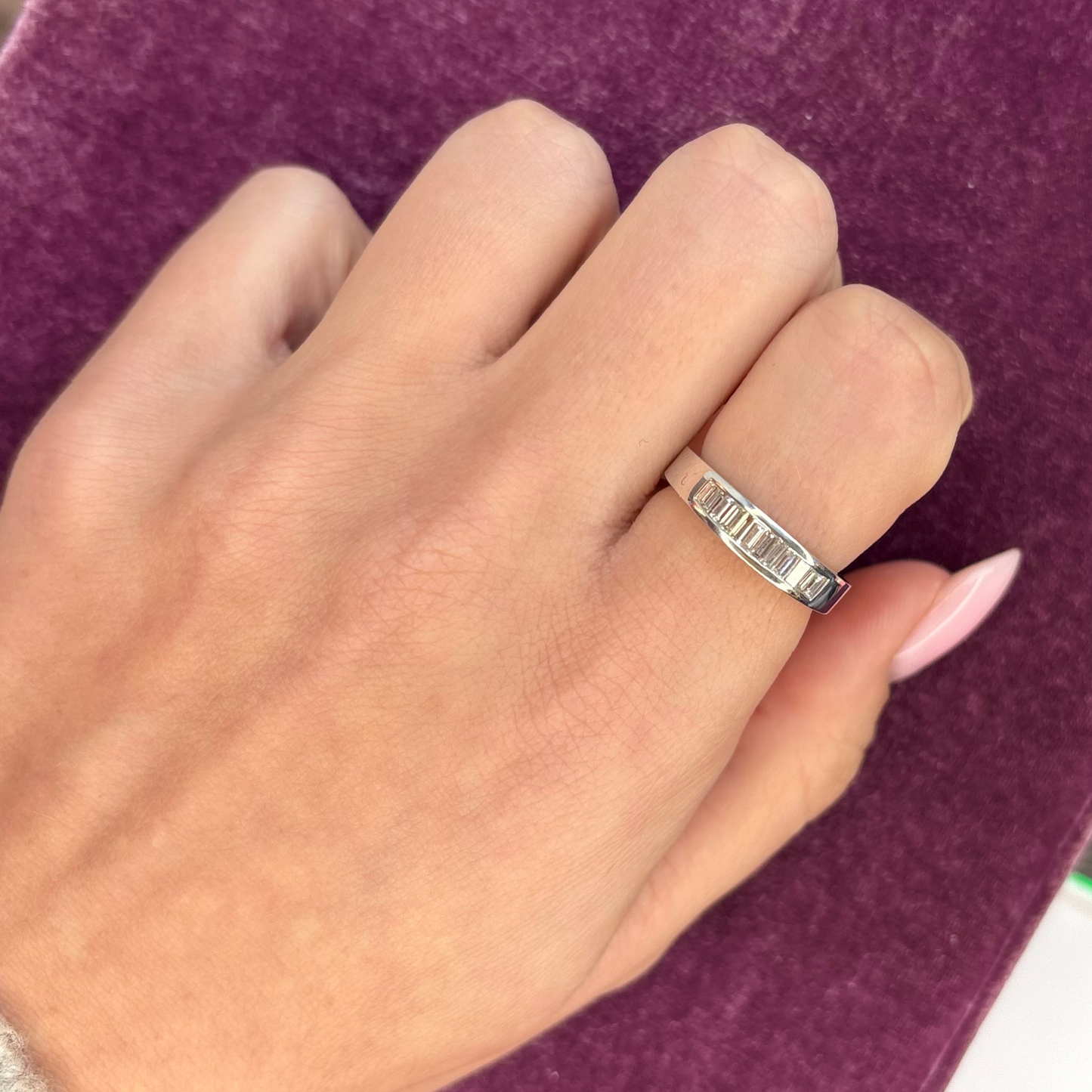 14k Diamond Baguette Ring