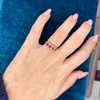 14k Diamond + Ruby 5 Stone Ring