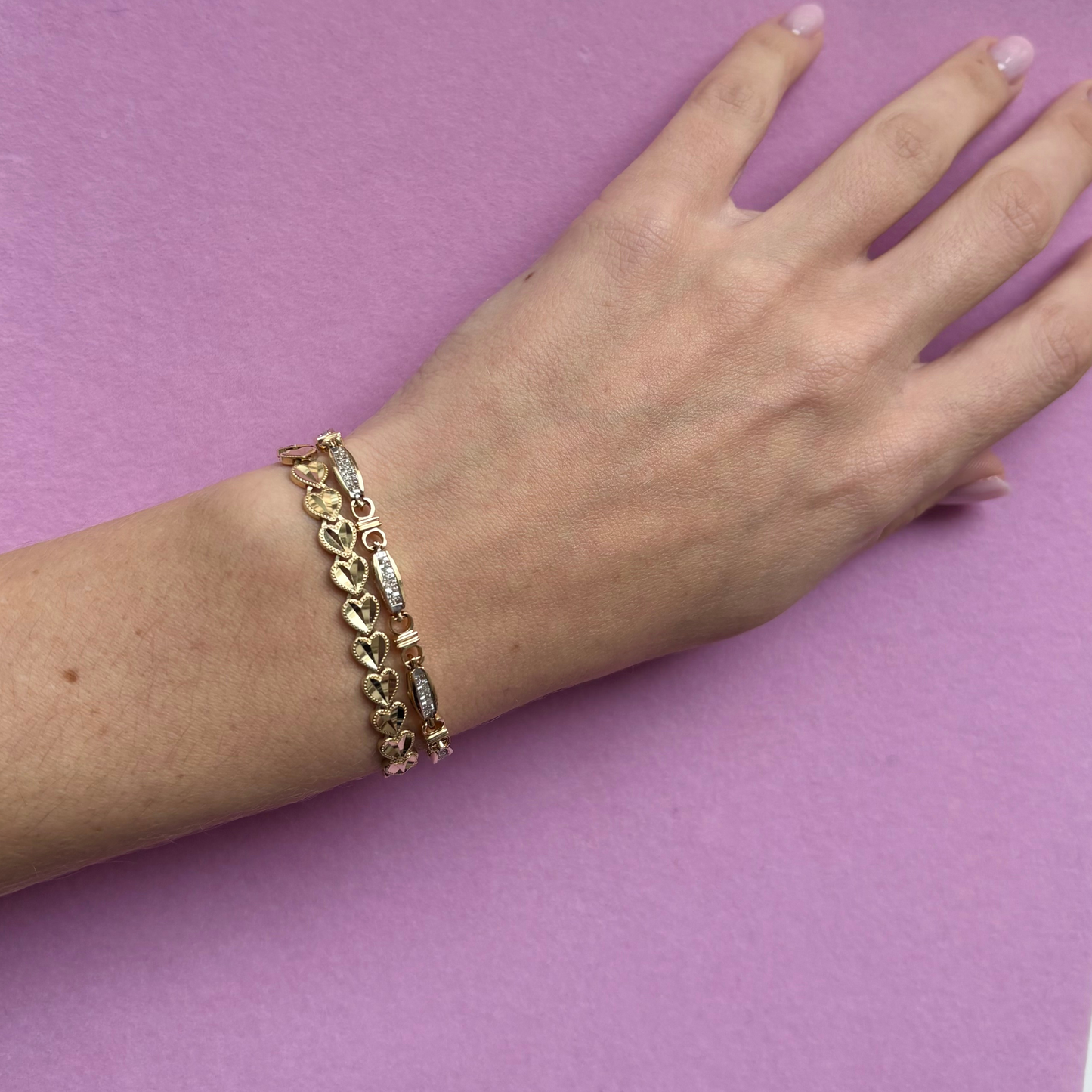 14k Heart Bracelet
