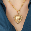 14k Ruby + Sapphire Heart Pendant