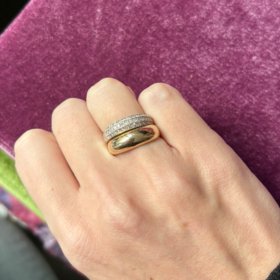 18k Domed Band