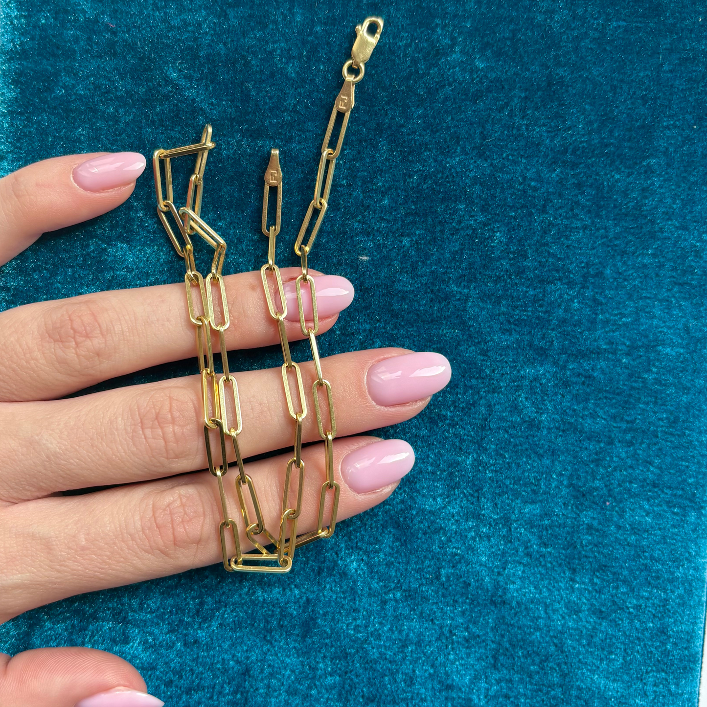 14k Solid Paperclip Chain
