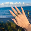 14k Emerald + Diamond Ring