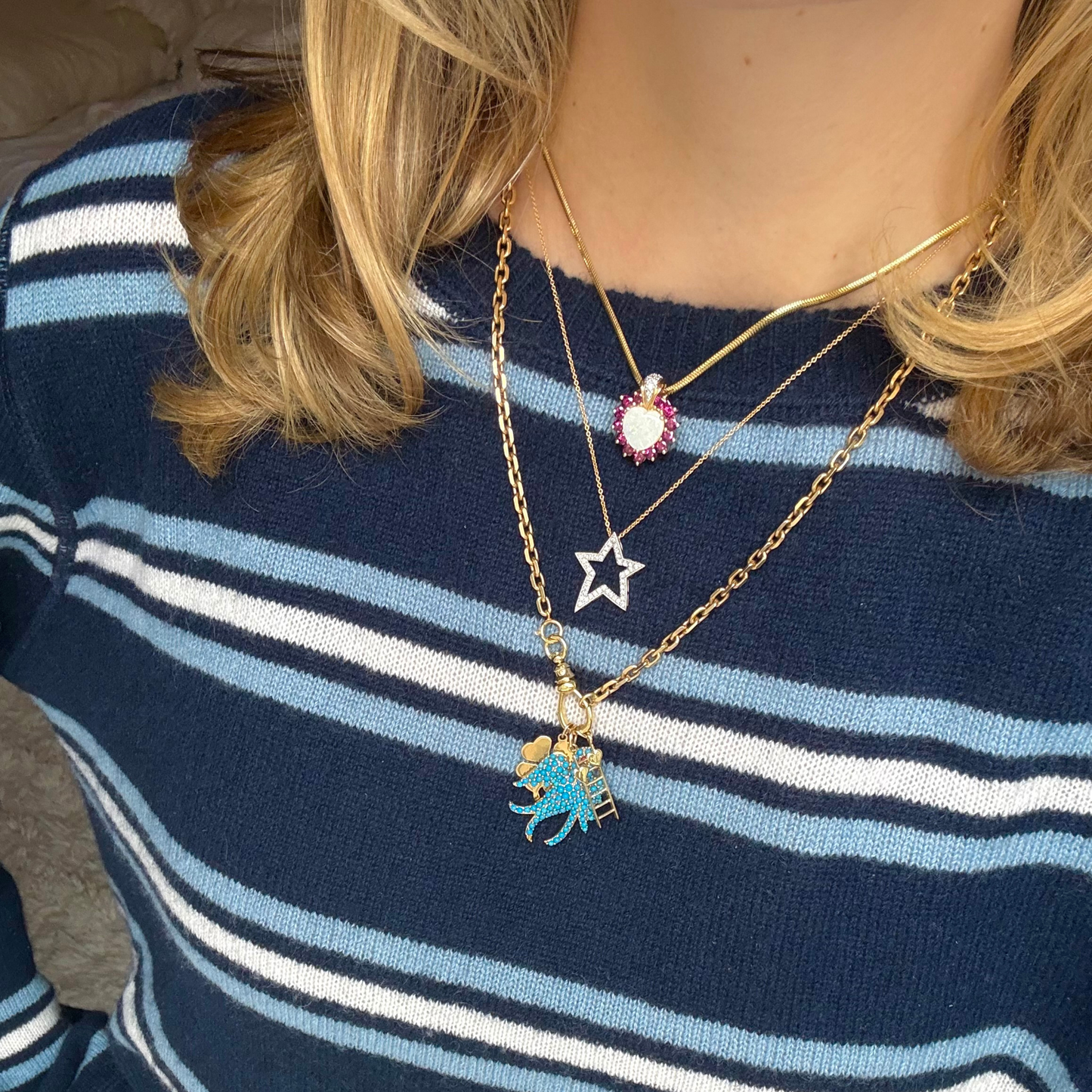 14k Love Ladder Charm