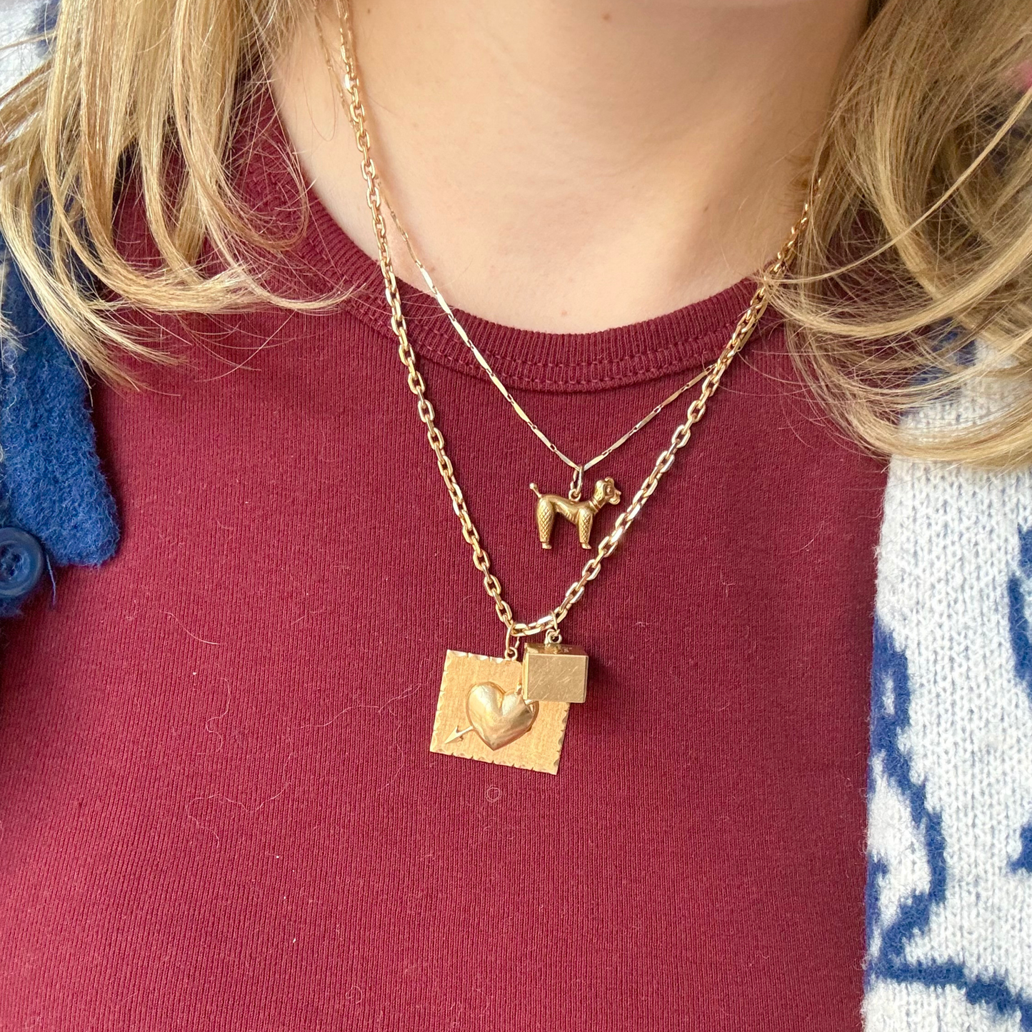 14k Poodle Charm