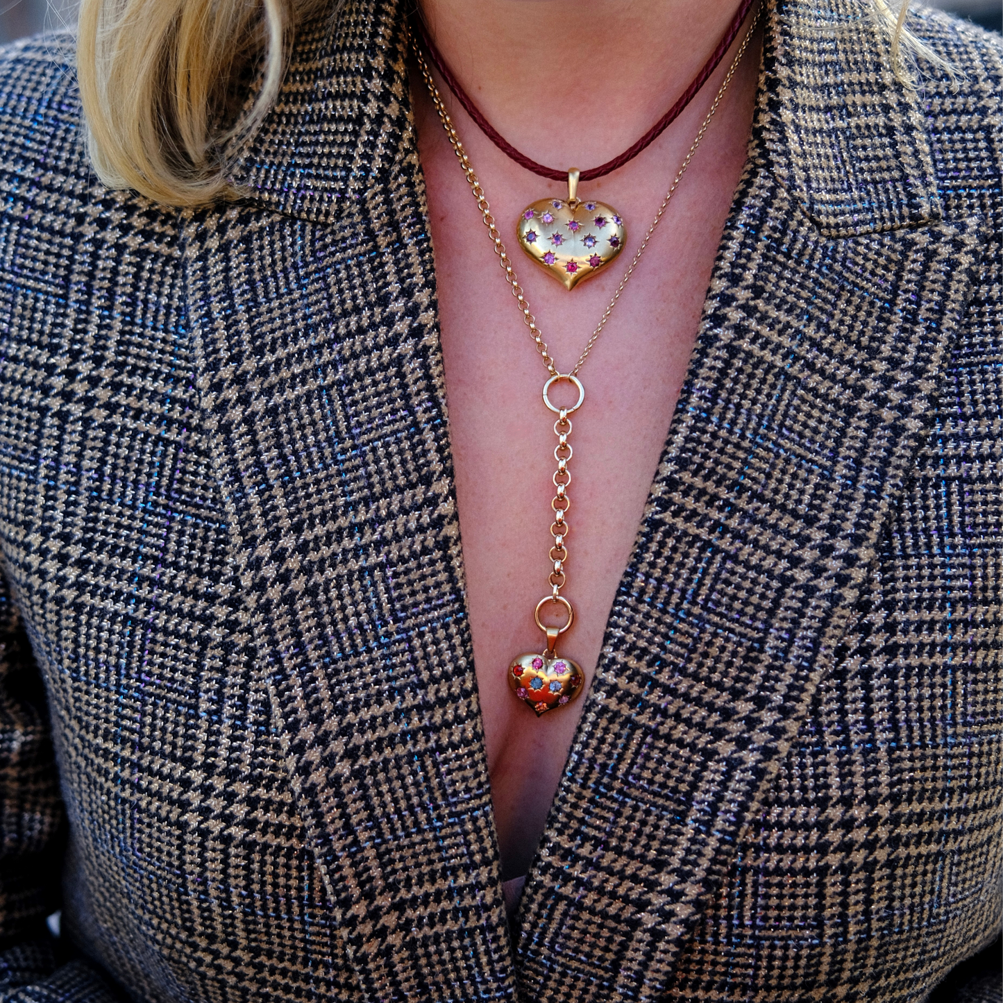 14K Rolo Lariat Chain